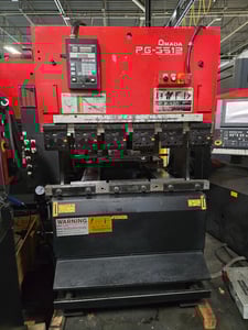 38 Ton, Amada #RGLD-3512, 2-Axis, Amada LD control, 4.1'OA, 40.2" between housing, 1999