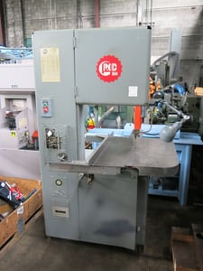 18" x 12" Grob #4V-18, vertical band saw, 28" x 24" x 2-1/2" table, 18" throat, 1/8"-1" blade, 150" L, 3 HP