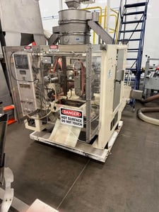 General Packaging #48, Vertical Form-Fill-Seal Machine w/High Tek Scale, 16 bags/min., 8" width x 15" L max