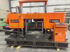 22" x 30" Cosen #C-7656RNC, Horizontal Dual Column Band Saw, 262" x 2.1" x 0.06" Blade, 26.8" Workbed height