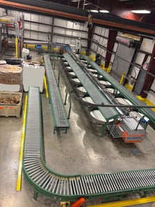 Produce Packing Line w/Bin Tipper, Sizer & Optical System, Durand Wayland #Various, 200000 lbs. of fruit per