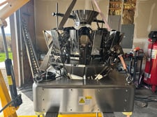 counter clock wise w/Rotary Pouch Bagger & Checkweigher, Kenwei #JW-A14S/GD8-200B, 14-Head, 10-50 BPM