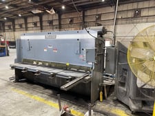 Standard #CS-375-10, Guillotine Hydraulic Shear, 3/8" x 10' capacity, 15' L x 25.75" width Table, 36" Back