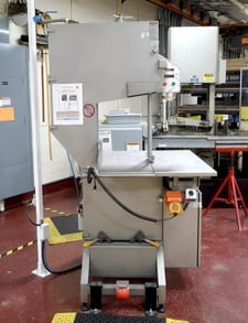 17.1" x 15.7" Thompson #T400, Supercut Blade Saw, 78.9" overall height, 35.5" x 36.9" Cutting Table, 0.63"