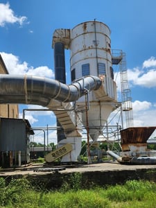 70000 cfm Airlanco #450RLP10, baghouse dust collector, automatic reverse air cleaning system w/rotating