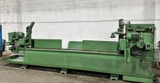6.25" x 147" Hey #3, double end facing & centering machine, 10 HP, automatic work cycling controls