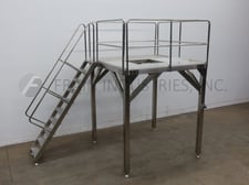Scale mezzanine, Powell Systems #PSI-PSS, Stainless steel, 74-1/2"wide x 74-1/2"long standing platform set