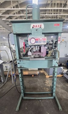 50 Ton, Dake #Elec-Draulic-I-5-050, hydraulic H-frame press, 50 ton