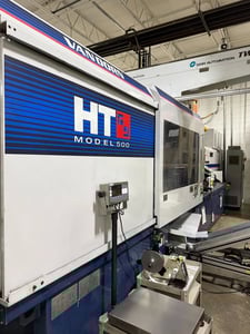 500 Ton, 63.5 oz., Van Dorn #500HT-4300, horizontal plastic injection molder, 32.5" x 32.5" tie bar spacing