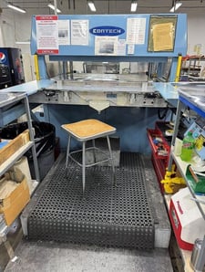 Contech Ultra press #UP-2842, hot press, 28' x 42" platen area, 100 psi, 220 V. 3 phase