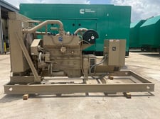 200 KW Cummins #GTA855, Natural gas generator set, 277/480 Volts, 3-phase, 265 hours, 330 HP @ 1800 RPM, 1996