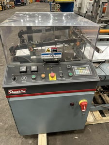 Shanklin #A26A, automatic L-bar sealer with closing conveyor, smooth belt to belt transfer, up to 35