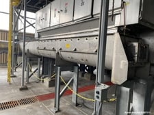 24" diameter, Thomas & Muller, Stainless Steel Screw Conveyor, 26' 4", 10 HP, 20" discharge & air induction