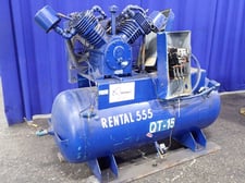 200 psig, Quincy #MQT15ST15HP, Air Compressor, 120 gallon Tank, 200 psig @ 650 F, 15 HP, 1740/1755 RPM