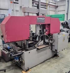 17" x 17" Behringer #HPB430A, horizontal bandsaw, automatic, 19' x 2" x 0.063" blade, 7.4 HP, 480 V., 2004