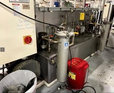 Jenfab #LJ-Belt-Washer, Pass Thru with Curved exit, 5 stage, Stainless Steel, U-Shaped 17' Exit Conveyor, 460