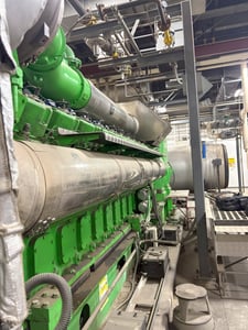 2650 KW Jenbacher #J620 GS, Natural Gas generator set, 7200-12470 Volts, 38734 hours, 2013