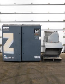 197 scfm, 125 psig, Atlas Copco #ZT37, air compressor, 60 HP, 2016