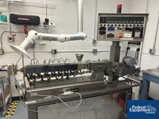 Leistritz #Micro18-GGL, Pelletizing Line, 0.7" screws, counter rotating, 40:1 L/D, 8 section, water cooled