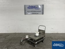 Fette, Tablet Press Turret Cart, Stainless Steel, 485 lbs. lift, 24" x 36" x 39" H