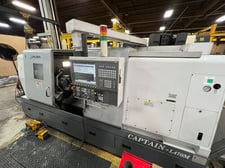 24.4" x 50" Okuma #CAPTAIN-L470M-1250C, multi axis cnc lathe, 16.5" diameter x 49.2" L max, 18.9" swing over