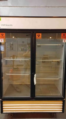 VWR Scientific #GDM-49, 2-Door Lab Refrigerator, 312/140 psig, 1 Phase, 1/2 HP, 10 Amps, 115 V