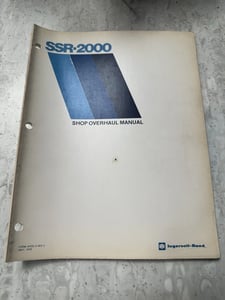 Original Ingersoll-Rand Ssr2000 Shop Overhaul Manual