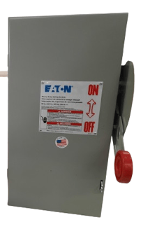 Eaton DH322FGK3 Safety Switches DH 3P 60A 240V 50/60Hz 3Ph Fusible 3Wire Nema 1