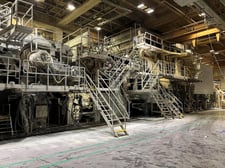 Valmet, 140" tissue machine, twin wire, wt, crep, 100 TPD, 1988