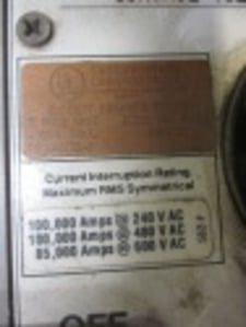 4000 Amps, General Electric, TCVVF9640E1, electrically operated, drawout, #IC2501