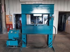 150 Ton, Enerpac #IPE-150, H-frame hydraulic shop press with 10000 psi power unit, 13" stroke