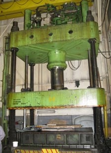 800 Ton, Hydraulic, 142" x 120", 66" - 104" DL, 48" stroke, roll-out bolster, 28" ram, 125 HP, #2173C