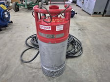 225' TDH, Flygt #2670-180, submersible pump, 27 HP, 3510 RPM, 100 psi, like new