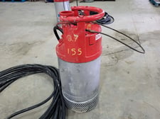 225' TDH, Flygt #2670-180, submersible pump, 27 HP, 3510 RPM, 100 psi, new surplus