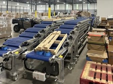 24" wide x 6.9' long, Gorbel #AE-DT24081-H, cascading belt conveyor, (4) 13' 6"sections, 480 V., new