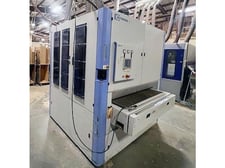 53" x 103" Butfering #SWT-335-RRL, Wide Belt Sander, 3-Head, 53" Width capacity, 9.5" diameter Contact Roll