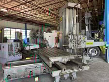 5" Giddings & Lewis #70D5-T, table type horizontal boring mill, 48" x 98" T-slotted table, digital read out