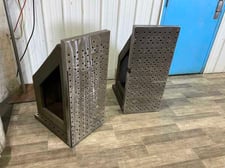 18" width x 40" H x 23-1/2" D Drill & tapped angle plates, 1 pair