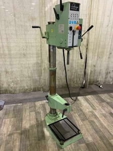 25" Solberga #SE2030M, single spindle drill, 12.5"throat, #3MT, tapping cycle, 3 HP, 2010