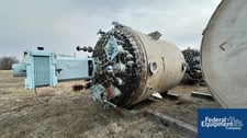 5000 gallon Pfaudler #RS108-5000, Glass Lined Reactor, 108" diameter x 111" straight side, 90/125# @400°F