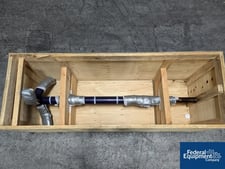 300 gallon Pfaudler, Glass Lined Retreat Curve Agitator, 76" overall, 34" span, DTW end