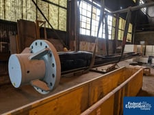 4000 gallon Pfaudler #3168127, Concave Glass Lined Baffle, c-flange, 145" long wet, RTP tip, 156" overall