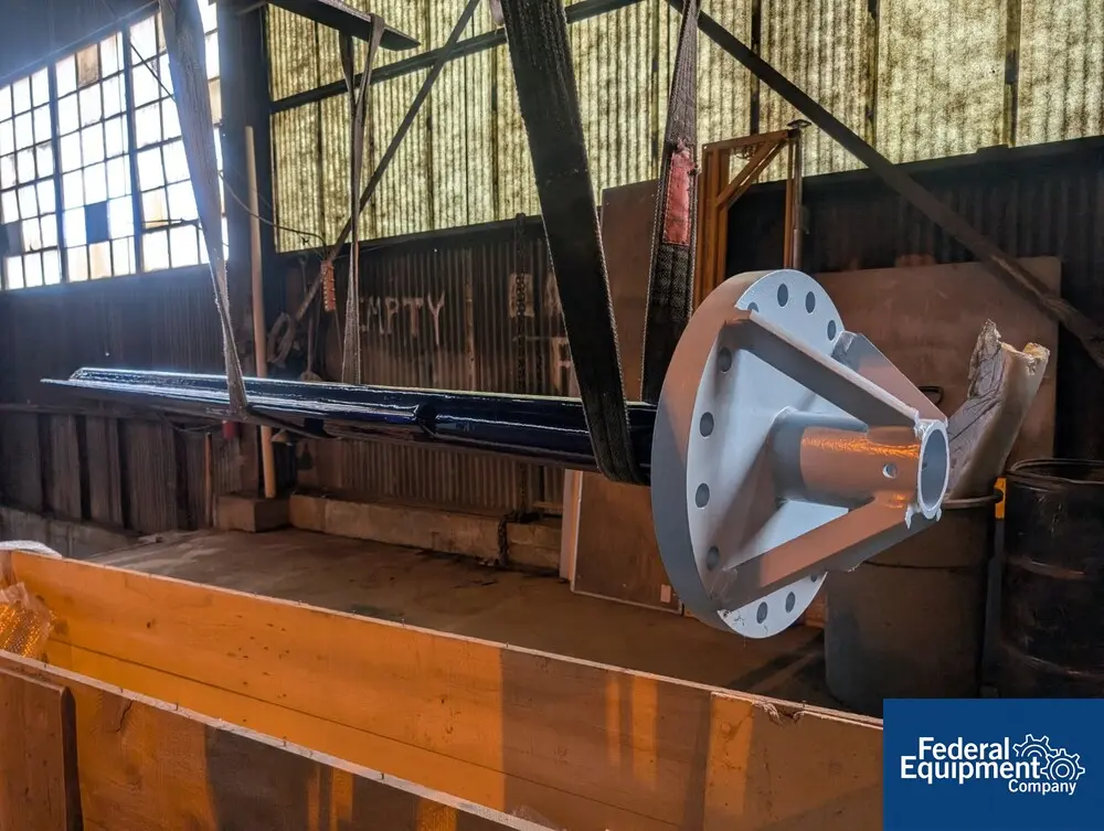 Pfaudler, Glass-Lined Fin Baffle, 115" wet, 124" overall, 12" span, c flange, unused