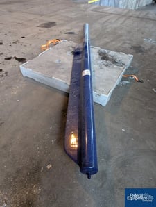 2000 gallon Pfaudler, Glass Lined Reactor Fin Baffle, 114" L