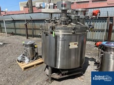 175 gallon Lee #175U9MS, Double Motion Vacuum Kettle, 304 Stainless Steel, 48" diameter x 22" straight side