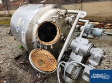 600 gallon SFI, Twin Motion Kettle, 304 Stainless Steel, 56" diameter x 47" straight side, dish top & bottom