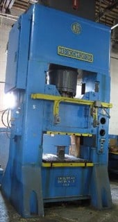 300 Ton, Bliss, straight side, 36" x36", 24" daylight, 12" stroke, down-act, 60 HP, Relay controls, #2194