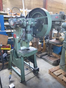 20 Ton, Press-Rite #2, Mechanical OBI Punch Press, 2" stroke, 2" ram adj, 7" Shut Height, 6" throat, 185 SPM