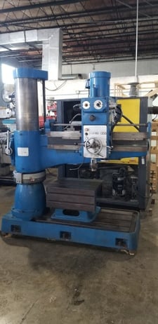 4' -11-13/16" Sharp #RD-1230, #4MT, 5 HP, power elevation, 44-1500 RPM, box table, 1989, stock #7128