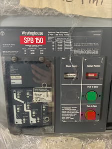 800 Amps, Westinghouse, SPB-150, 800A Frame, 100kA @600 Volts, Digitrip RMS 500 Trip unit, manually operated
